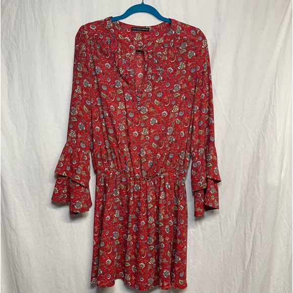 Harlowe & Graham Red Printed Dress Size Small - Picture 1 of 4